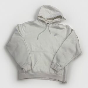 NIKE Sweatshirt Size Medium Hoodie White Mini Swoosh Pullover Vintage Y2K